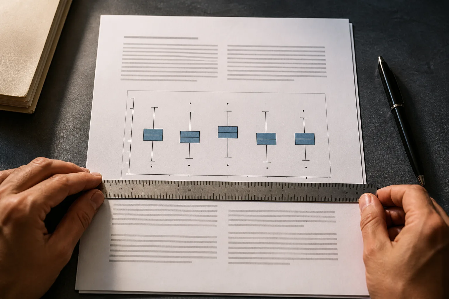 A box plot positioned neatly within a professional report page